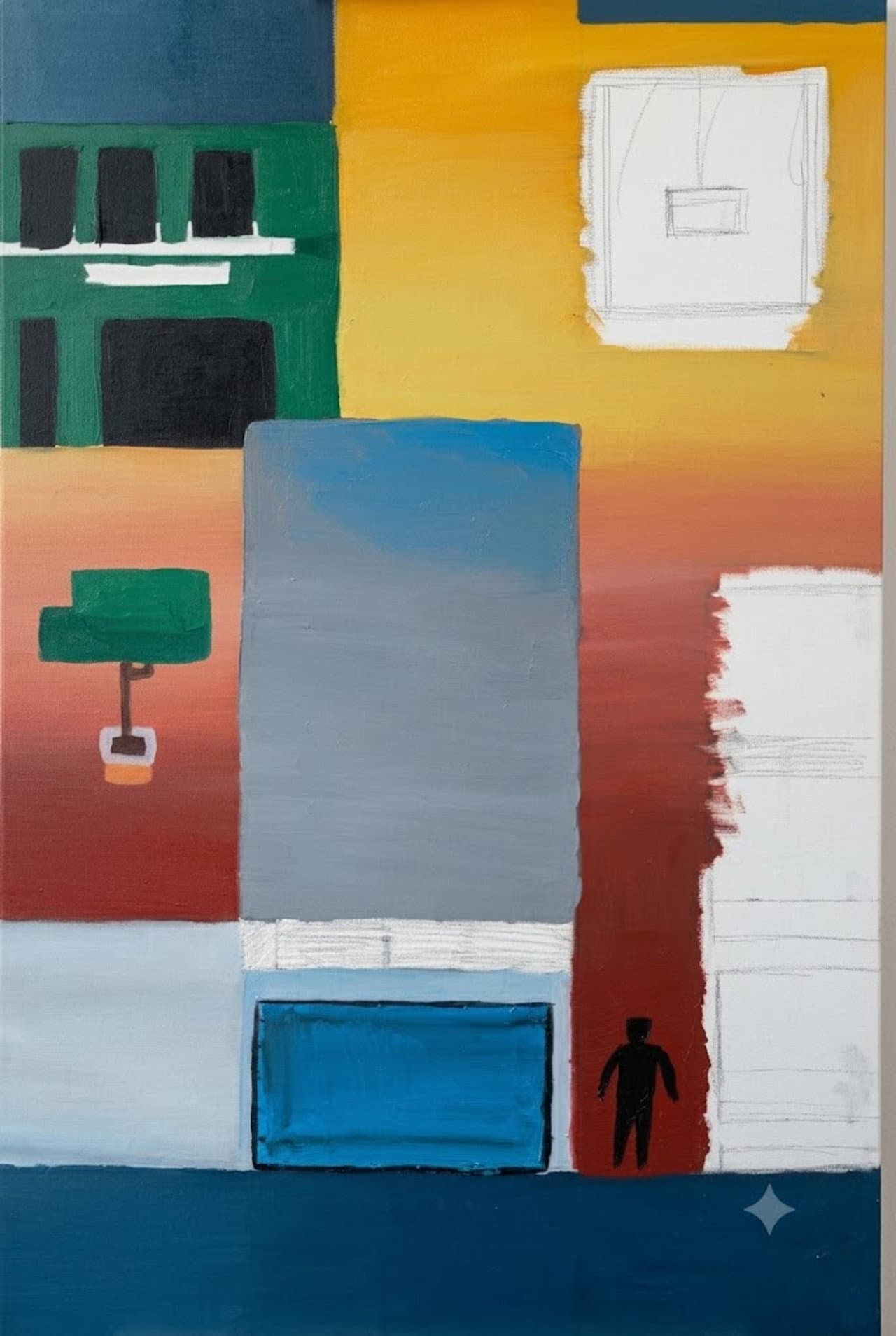 Carmesim sobre o quadro amarelo preview 1